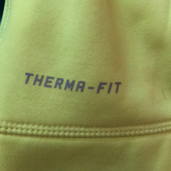 Nike Neon Yellow and White therma-fit Hoodie - Picture 6 of 7